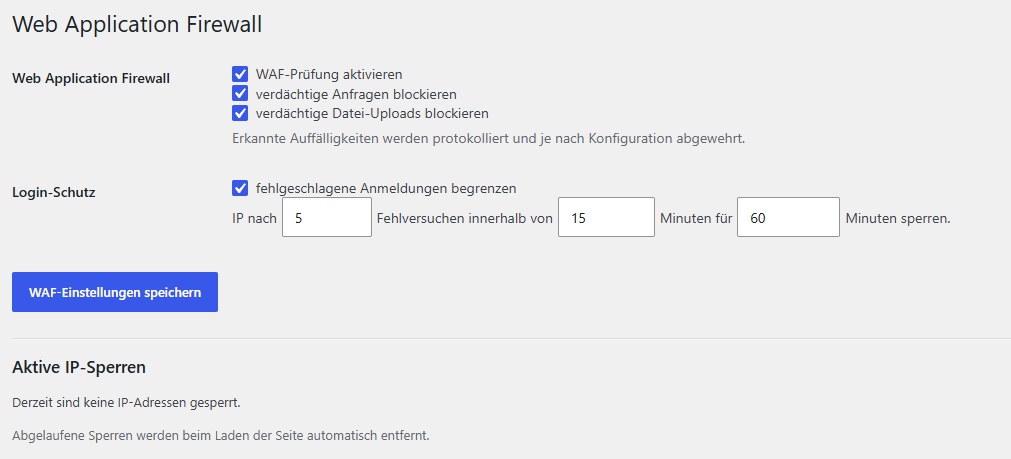 Activity Guard WAF und Login-Schutz